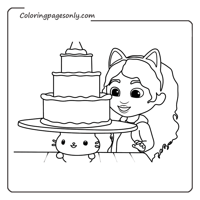 Gabby's Dollhouse coloring pages 2
