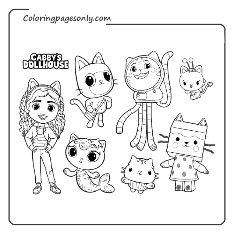 Gabby's Dollhouse Coloring Pages - Coloring Pages For Kids And Adults