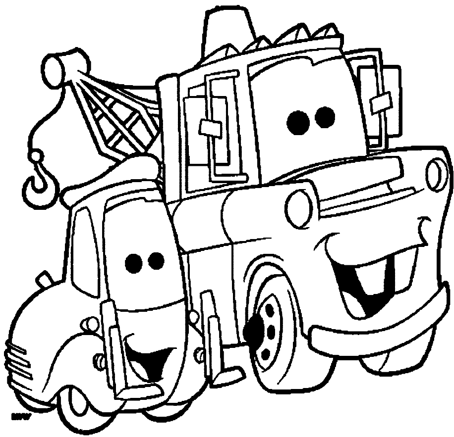 Guido And Matter Smiling Coloring Page