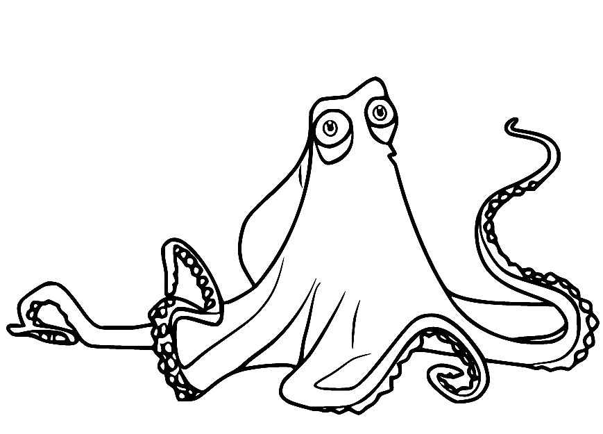 Hank Octopus Kleurplaat