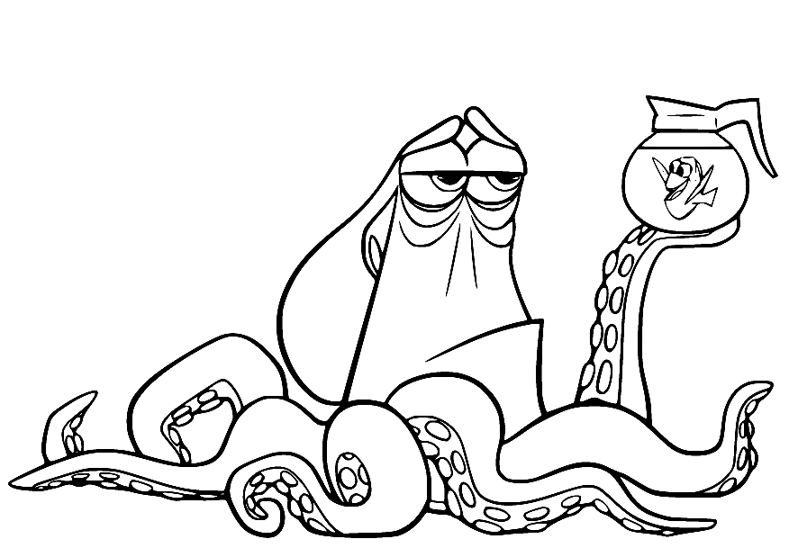 Hank and Dory Coloring Page