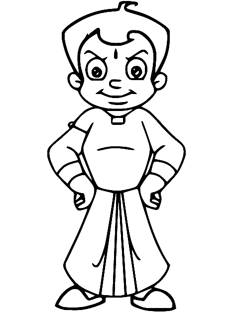 Happy Bheem Coloring Pages