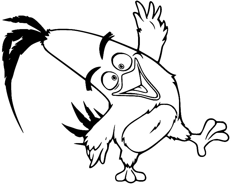 Happy Chuck Bird Coloring Pages