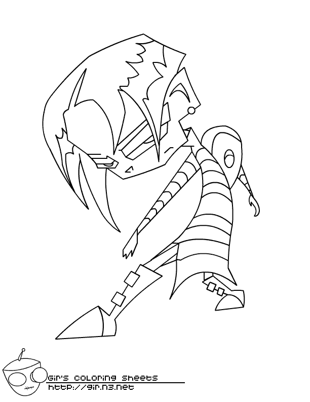 Human Tak Invader Zim Coloring Pages