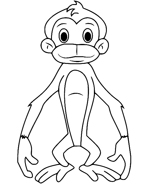 Jaggu Talking Monkey Coloring Pages