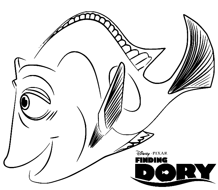 Jenny from Finding Dory Coloring Page