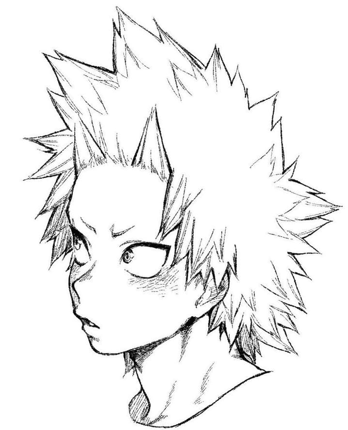 Kirishima is Shy Coloring Pages