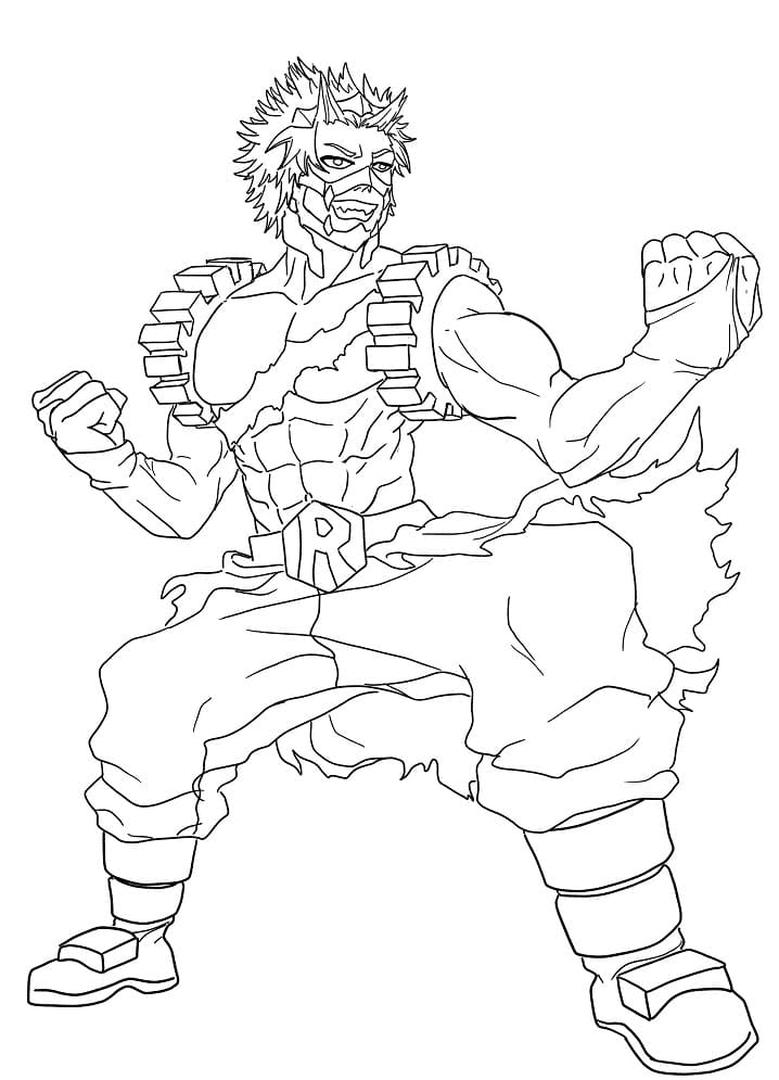 Kirishima is Strong Coloring Pages