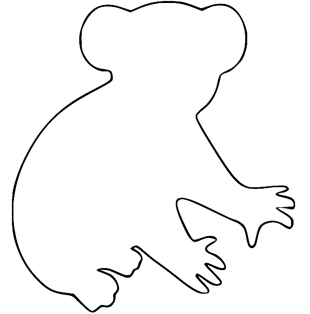 Koala Outline Coloring Pages