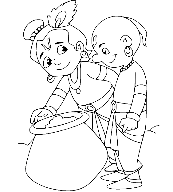 Krishna y Raju de Chhota Bheem
