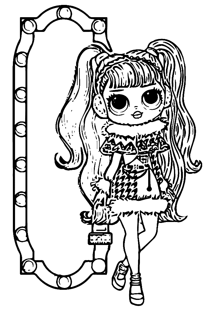 LOL OMG Dollie Winter Disco Coloring Page