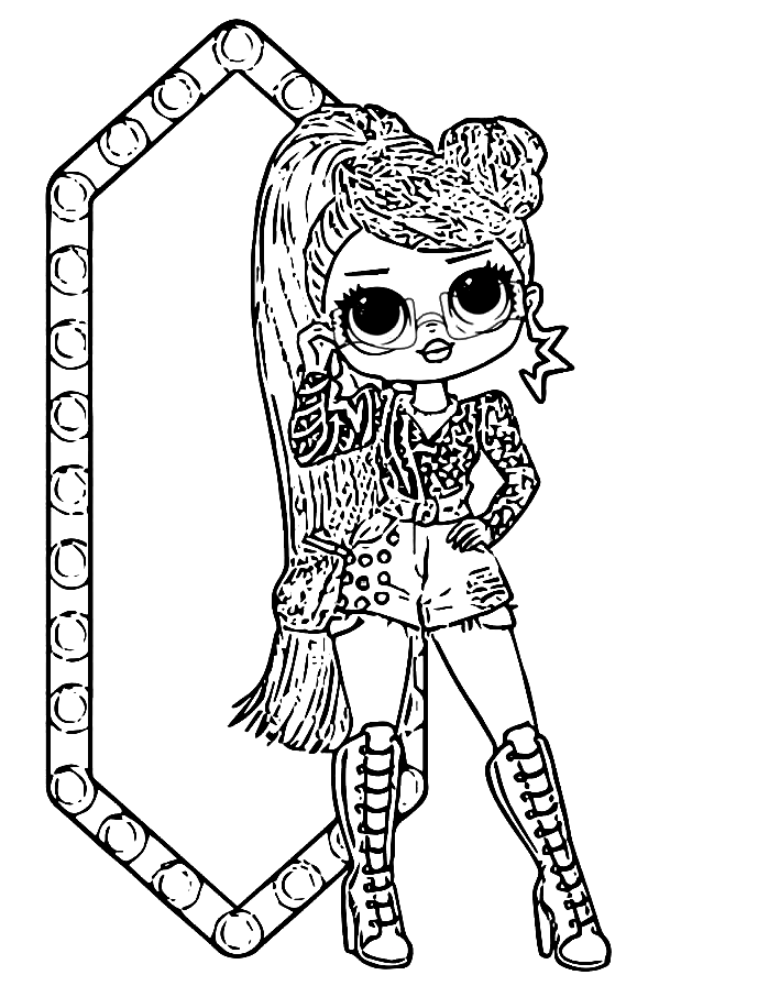 LOL OMG Miss Independent Coloring Page