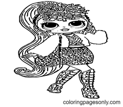Desenhos para colorir LOL OMG Dollie Winter Disco - Desenhos para