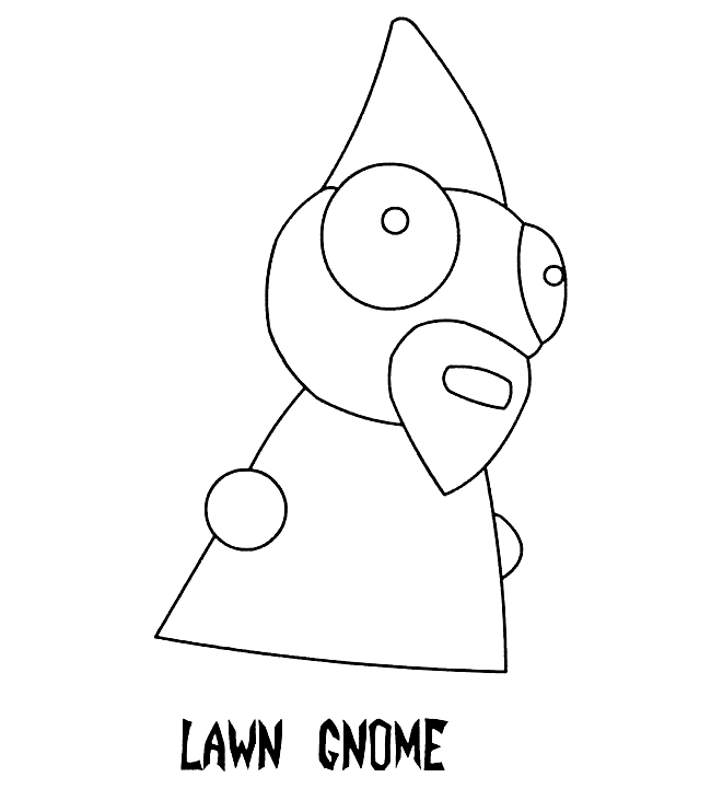 Lawn Gnome from Invader Zim Coloring Page