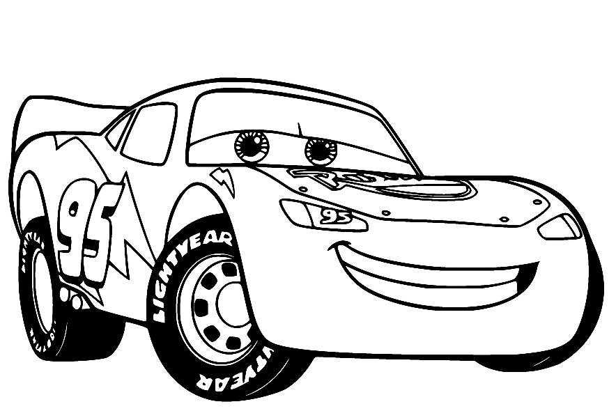 Lightening McQueen – Cars 2 Coloring Page