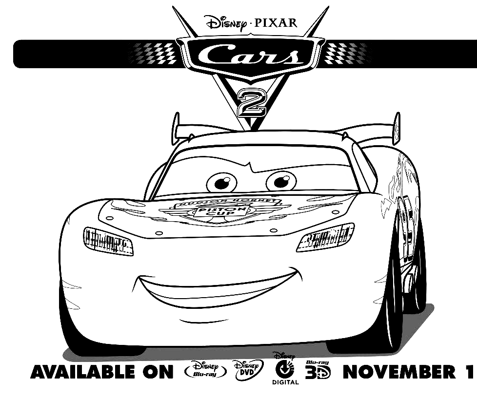 Lightning Mcqueen Cars 2 Coloring Pages