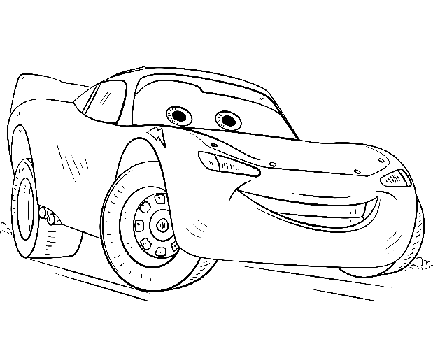 Lightning Mcqueen from Disney Cars Coloring Page