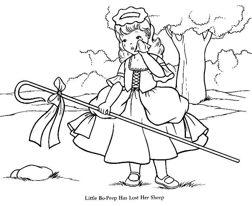 Little Bo Peep Printable Coloring Pages