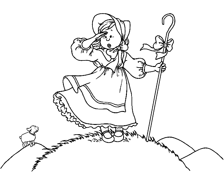 Little Bo Peep Sheets Coloring Pages
