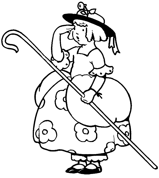 Little Bo Peep Coloring Pages