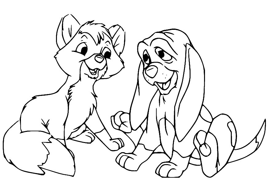《狐狸与猎犬》中的小托德和库珀