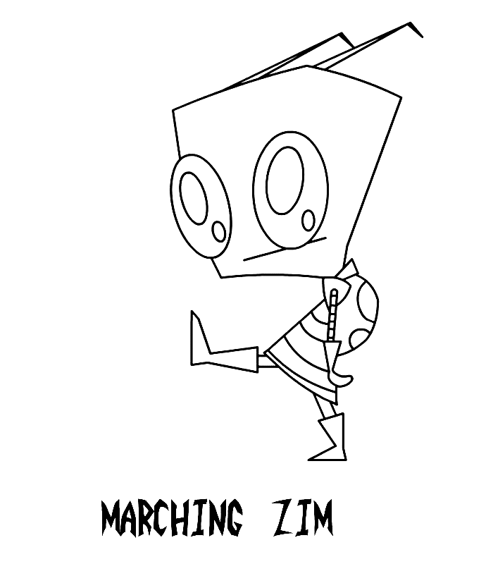 Marching Zim Coloring Page