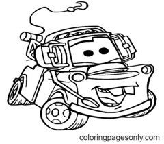 Encontre as páginas para colorir Cute Tow Mater Online - GBcoloring