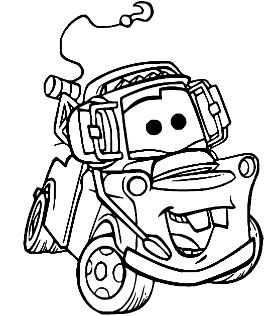 Mater Tow Truck Coloring Page
