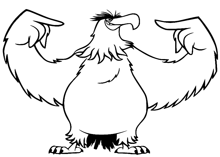 Mighty Eagle from Angry Birds Movie Coloring Page