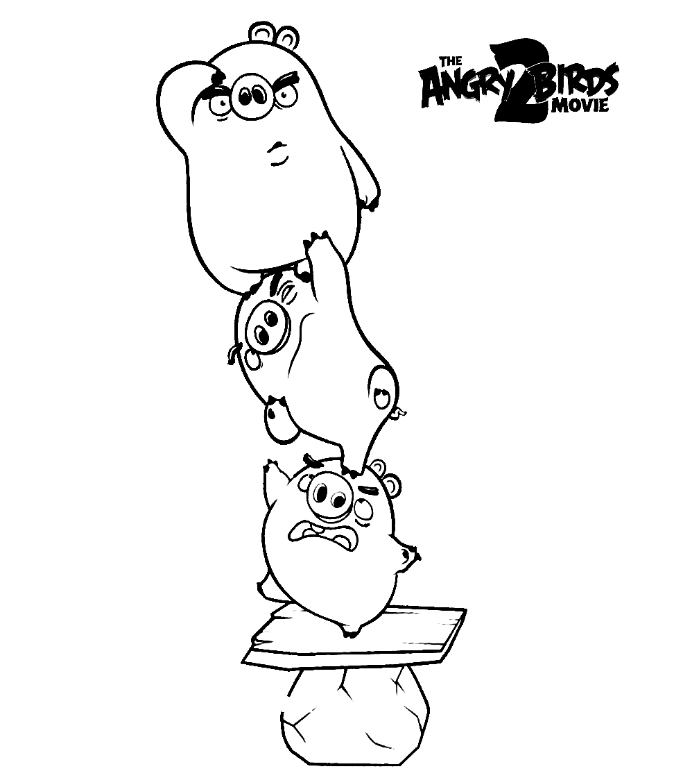 Minion Pigs Coloring Page