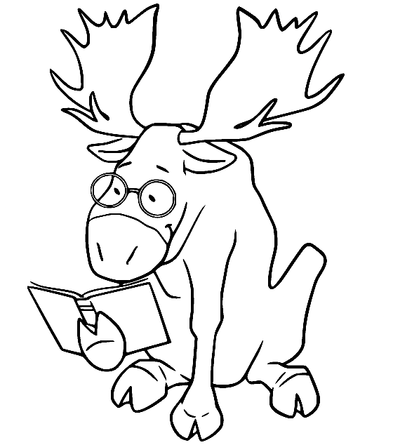 Moose legge un libro da Moose