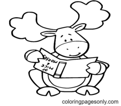 Moose Coloring Pages
