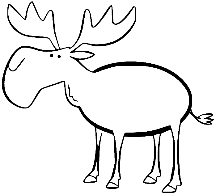 Moose to Print Coloring Pages