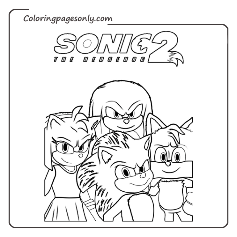 63 Free Printable Sonic The Hedgehog 2 Coloring Pages