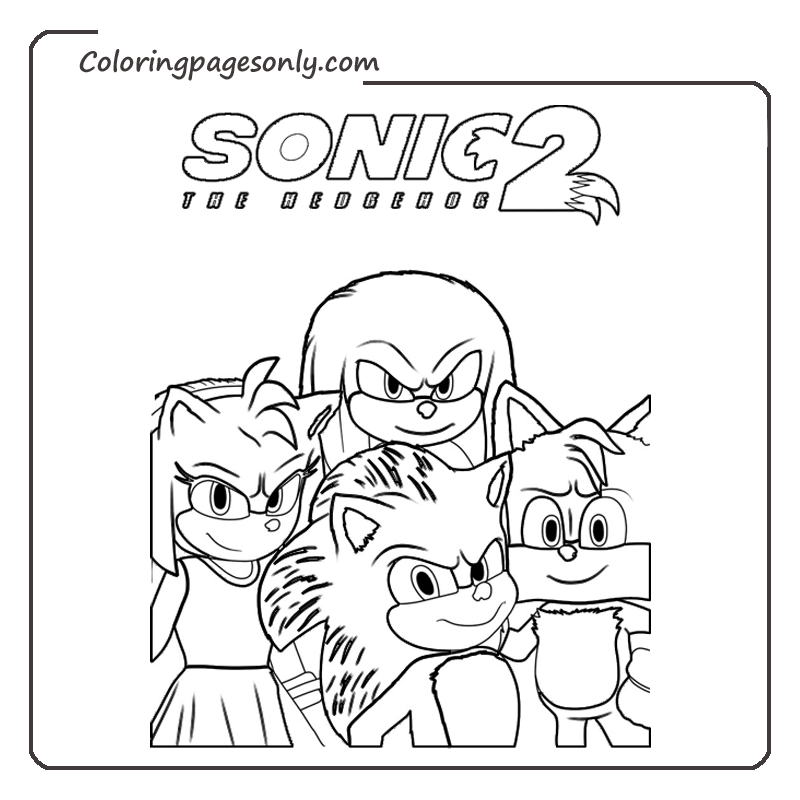 63 Free Printable Sonic the Hedgehog 2 Coloring Pages