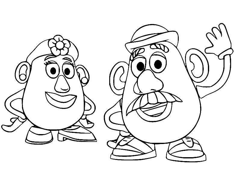 De heer en mevrouw Potato Head uit Toy Story
