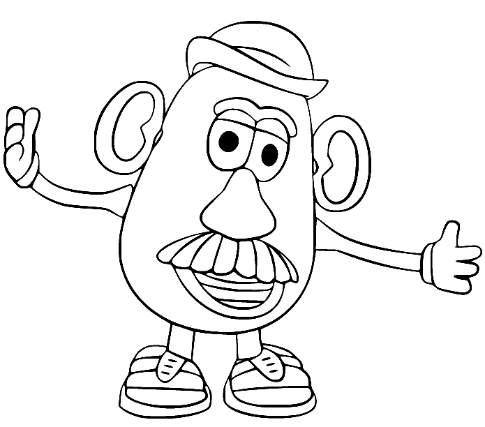 Mr.Potato Head breitet seine Arme aus Toy Story aus