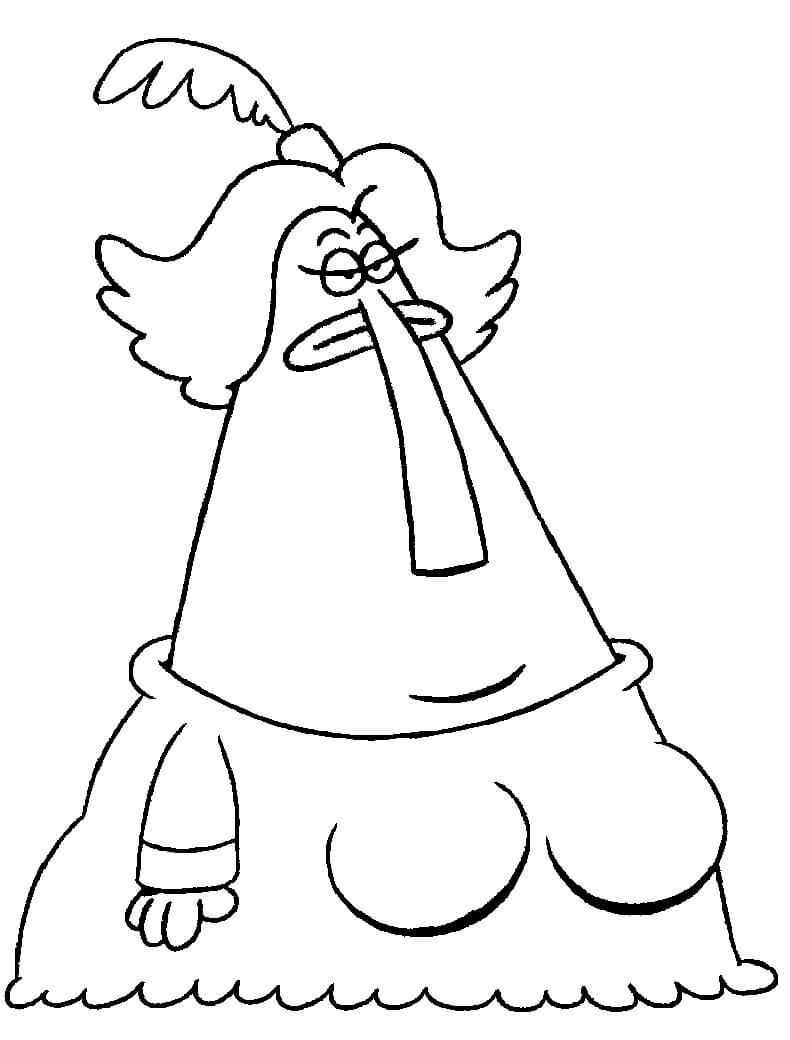 Ms. Endive from Chowder Coloring Page