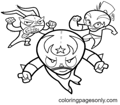 Mucha Lucha Coloring Pages