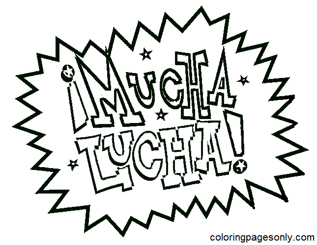 Mucha Lucha logo Coloring Page