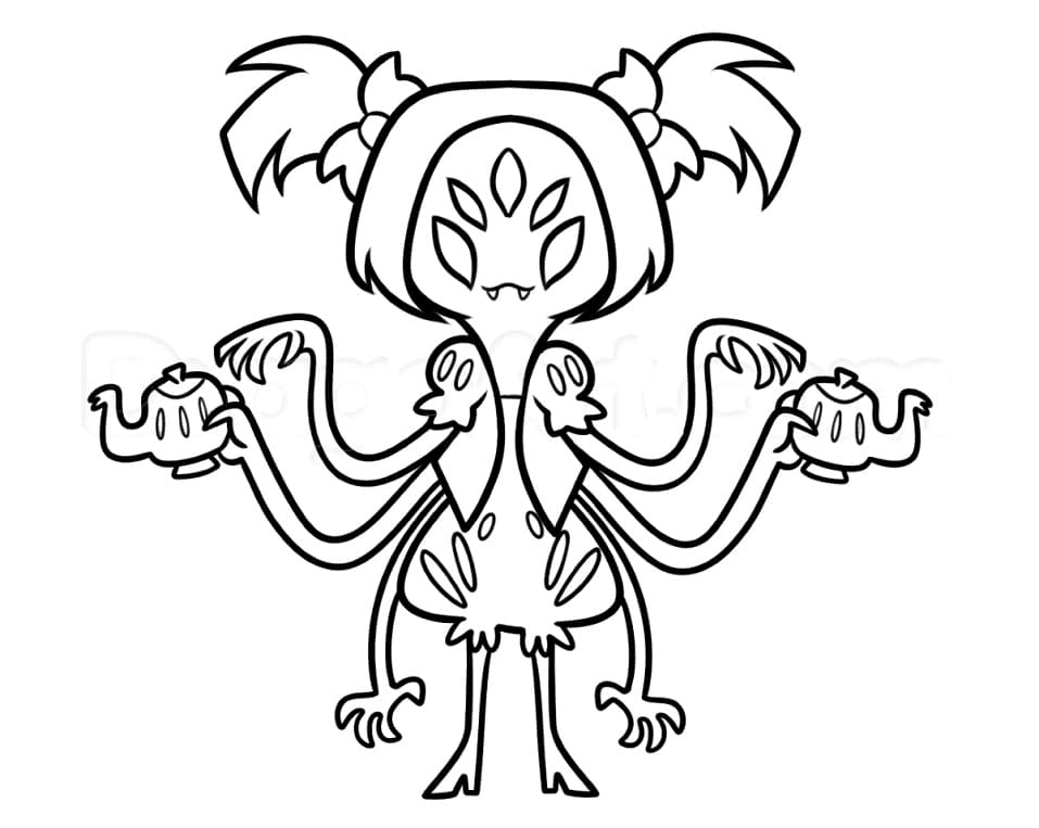 Muffet Undertale Coloring Page