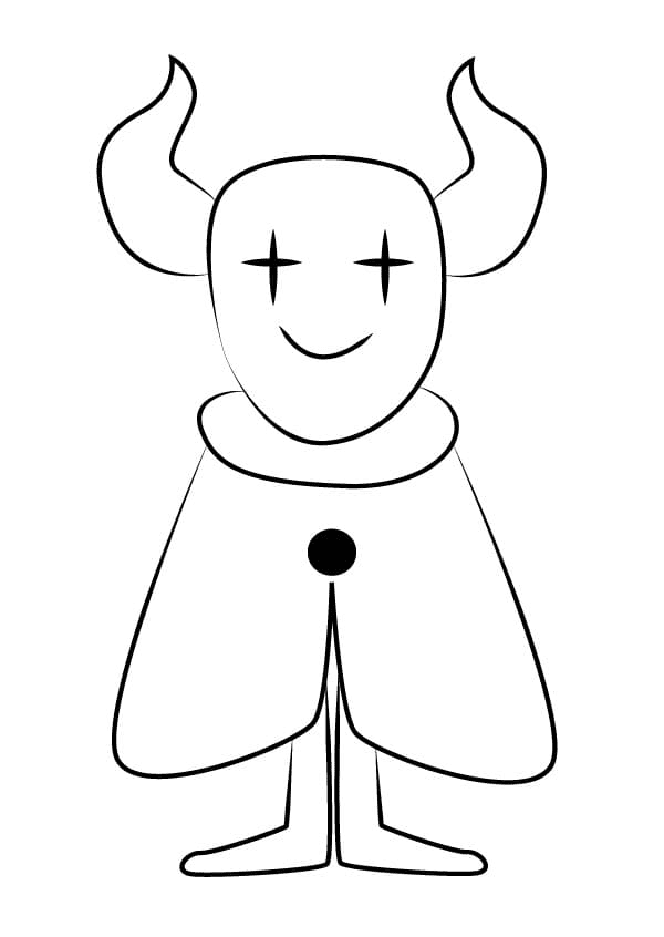 Nacarat Jester Undertale Coloring Page