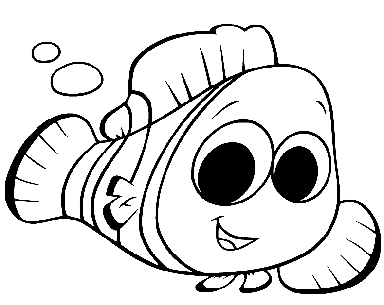 Nemo in Finding Dory Coloring Page