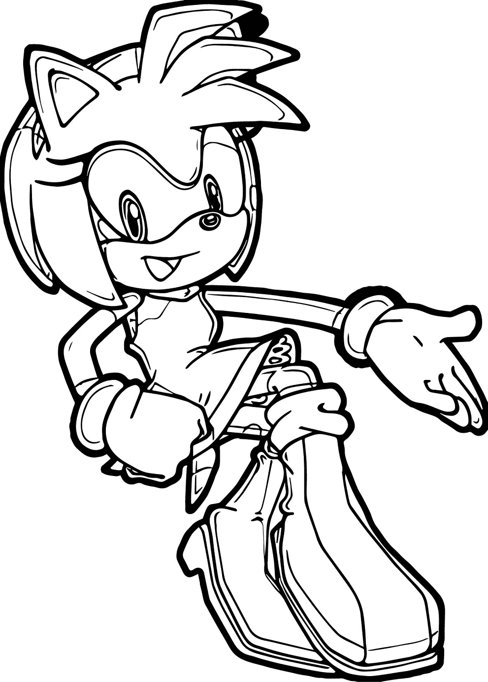 Nice Amy Rose Coloring Pages