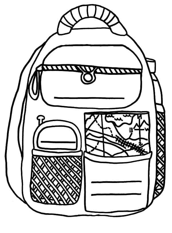 Nice Backpack Coloring Page