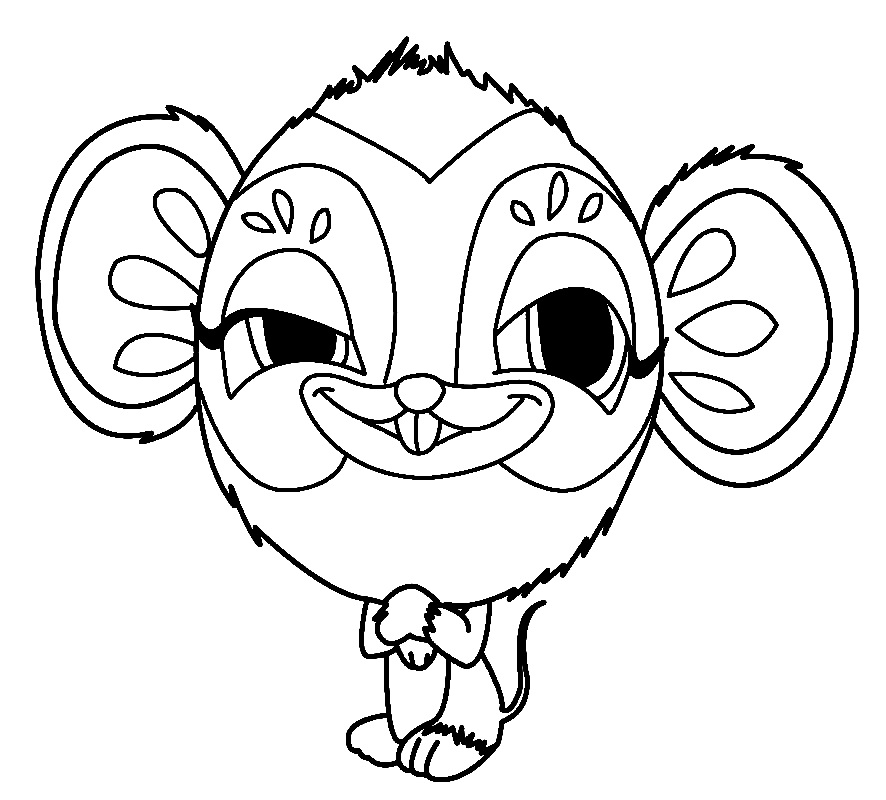 Nosely Zoobles Coloring Page