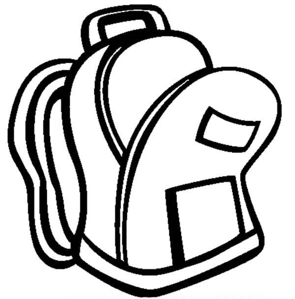 Open Backpack Coloring Page