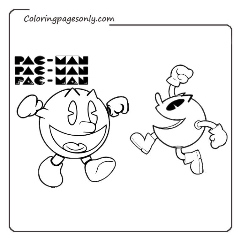 46 Free Printable Pac Man Coloring Pages
