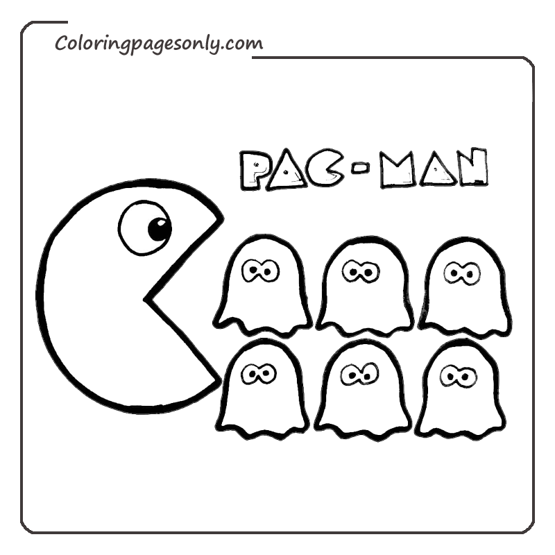 46 Pac Man Coloring Pages - ColoringPagesOnly.com