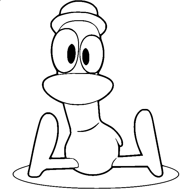 Desenho do Pato do Pocoyo para colorir